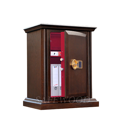 Взломостойкий сейф с отделкой деревом safewood 78el flock